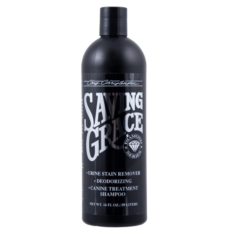 Chris Christensen Saving Grace Canine Treatment Shampoo, Dog Shampoo, Groom Like a Professional, Urine Stain Remover, Deodorizing Shampoo, All Coat Types, Made in USA, 16 oz - Image 1